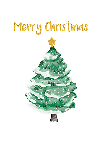 Poster Christmas tree 50x70 cm