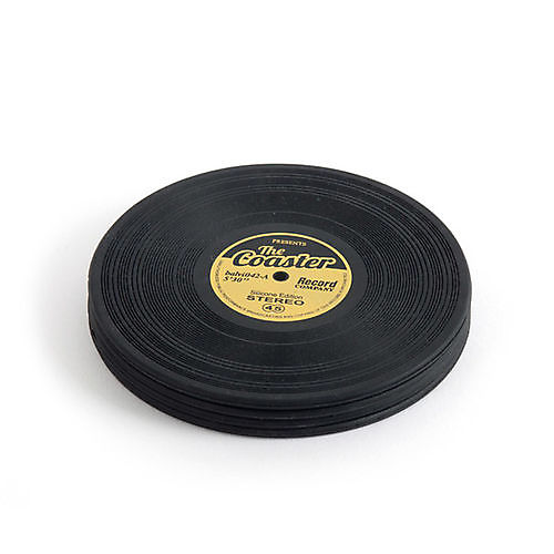 'The Coaster' set 4 Vinyl onderzetters