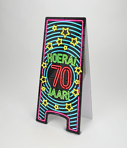 Neon- warning -signs - Hoera -70- jaar