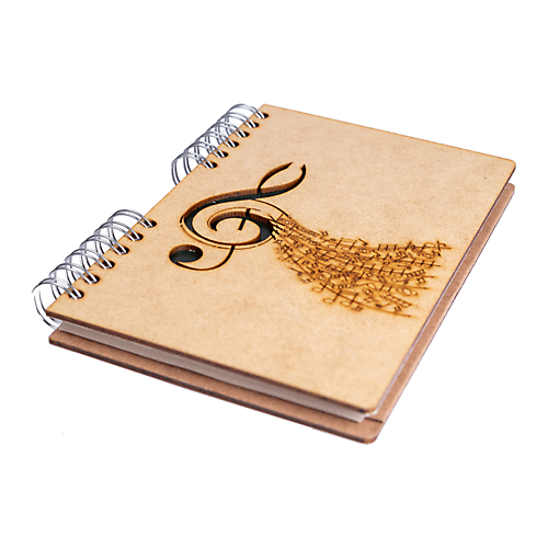 Komoni Notebook gelinieerd Muziek A5