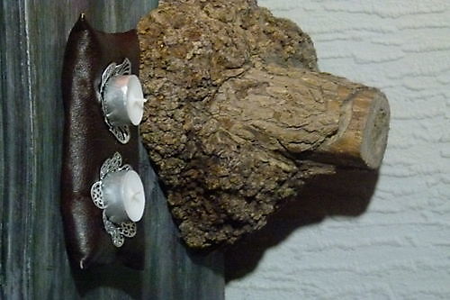 Teelichthalter Lederkissen