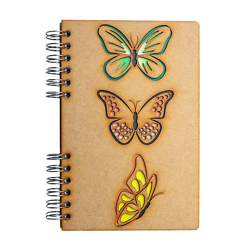 Komoni Notebook gelinieerd Vlinders A5