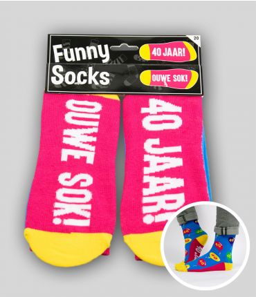 Funny socks - 40 jaar