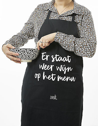 Schort - Er staat weer wijn op het menu