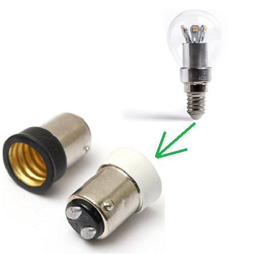 B22 naar E27 Verloop Lamp Adapters