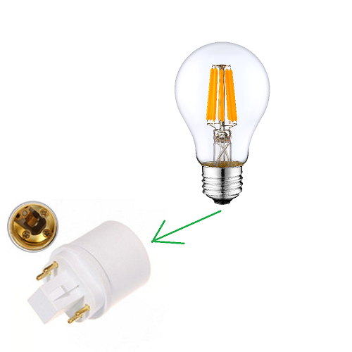 B22 naar E27 Verloop Lamp Adapters