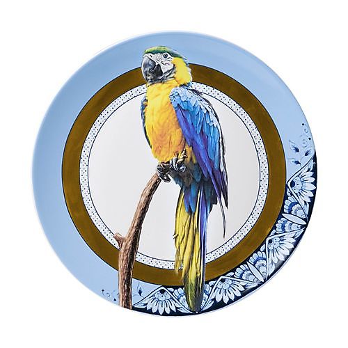 Wandbord Papagaai Blauw 31 cm