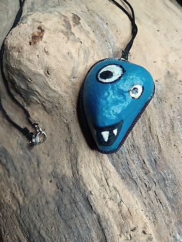 Happy Stone Pendant Blue Smile