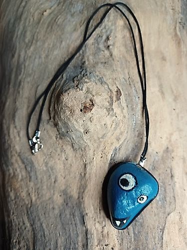 Happy Stone Pendant Blue Smile