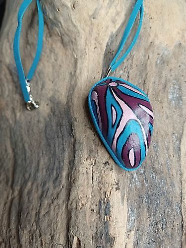 Happy Stone Pendant Psychedelic