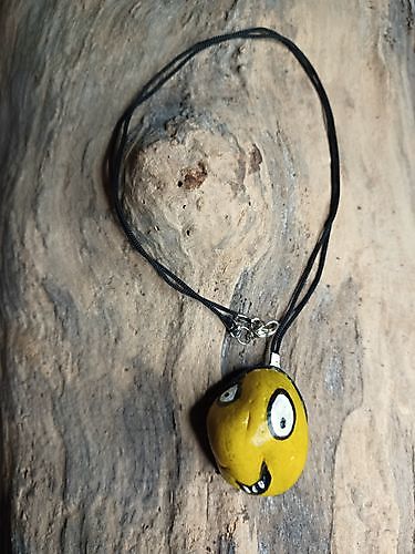 Happy Stone Pendant Yellow Smile