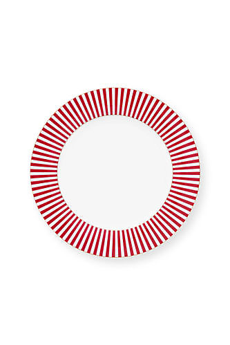 Plate Royal Stripes Dark Pink 26.5cm