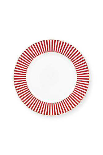 Plate Royal Stripes Dark Pink 21cm