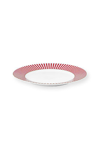 Plate Royal Stripes Dark Pink 21cm