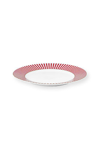 Plate Royal Stripes Dark Pink 21cm