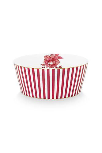 Bowl Royal Stripes Dark Pink 15cm