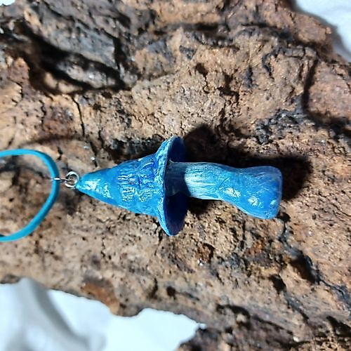 Pendant Mushroom Blue Satin Mushroom