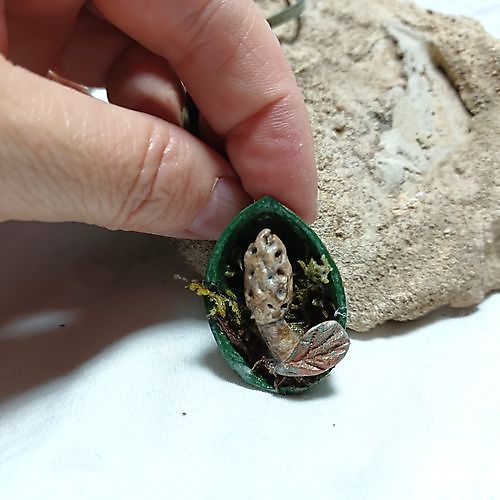 Pendant Mushroom with leaf