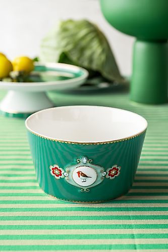 Bowl Love Birds Medallion Smaragdgroen