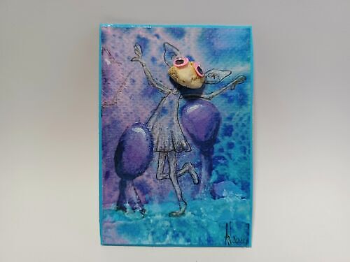 stone gnome balancerende amathyst edelsteen