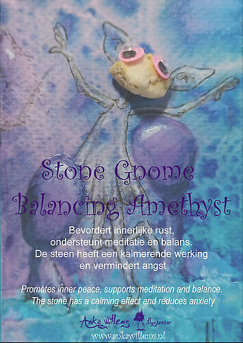 stone gnome balancerende amathyst edelsteen