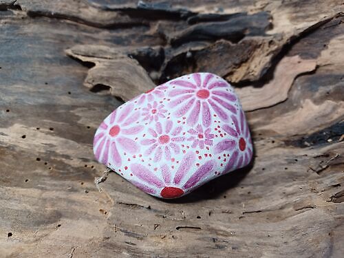 Happy Stone Roze Bloemen