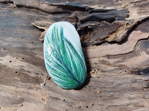 Happy Stone Groene Veer