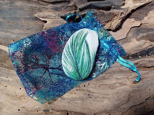 Happy Stone Groene Veer