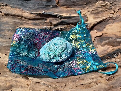 Happy Stone 3D Bladeren en Bloemen