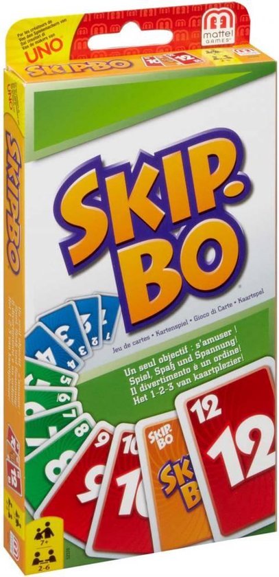 Skipbo kaartspel Skip-bo Mattel kaarten spelletjes gezelschap gezelschapsspel top1toysjager Jagerspeelgoed kado dames heren jongen meisje | Winschoten24