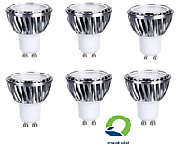 GU10 led lamp 12-24Volt dimbaar. 6 stuks