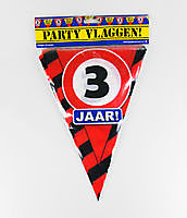Party vlaggen - 3 jaar