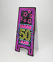 Neon- warning -signs - Sarah -50- jaar