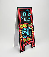 Neon- warning -signs - Abraham  -50- jaar