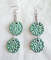 Earrings Green Circles