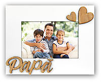 Fotolijst papa 10x15cm wit houtenlijst