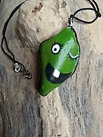 Happy Stone Pendant Green Smile