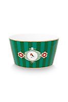 Bowl Love Birds Medallion Stripes smaragdgroen