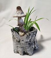 Flowerpot ornament Mushroom Brown 1